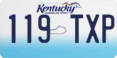 KY license plate 119TXP