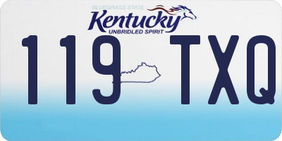 KY license plate 119TXQ