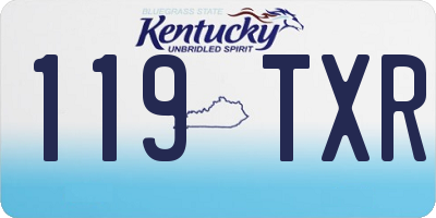 KY license plate 119TXR