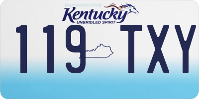 KY license plate 119TXY