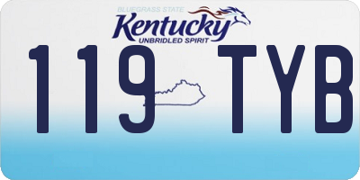 KY license plate 119TYB