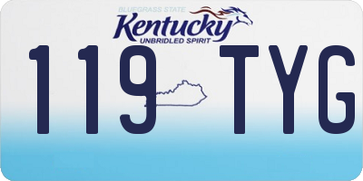 KY license plate 119TYG