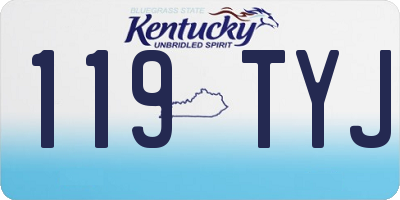 KY license plate 119TYJ