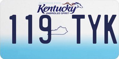 KY license plate 119TYK
