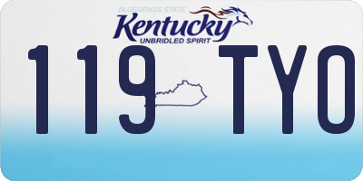 KY license plate 119TYO