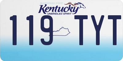 KY license plate 119TYT