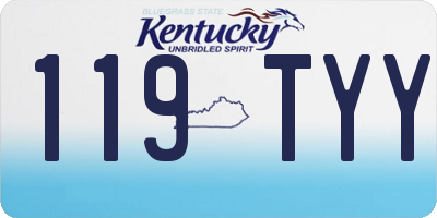 KY license plate 119TYY