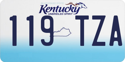 KY license plate 119TZA