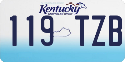 KY license plate 119TZB
