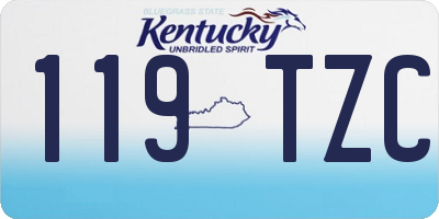 KY license plate 119TZC
