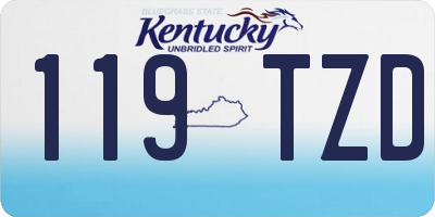 KY license plate 119TZD