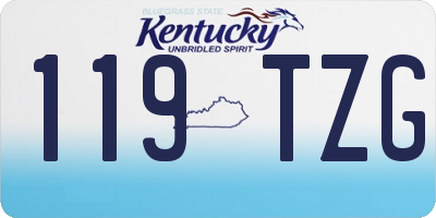 KY license plate 119TZG