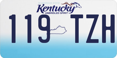 KY license plate 119TZH