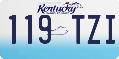 KY license plate 119TZI