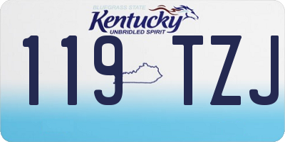 KY license plate 119TZJ