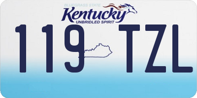 KY license plate 119TZL