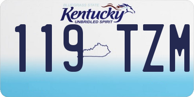 KY license plate 119TZM