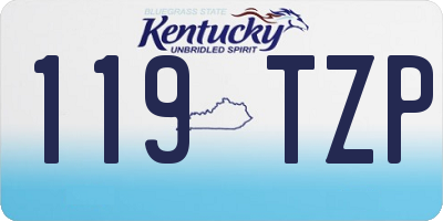KY license plate 119TZP