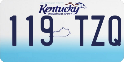 KY license plate 119TZQ