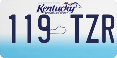KY license plate 119TZR