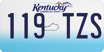 KY license plate 119TZS