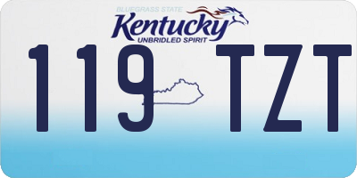 KY license plate 119TZT