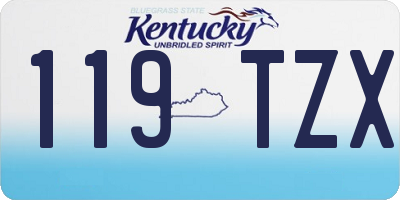KY license plate 119TZX