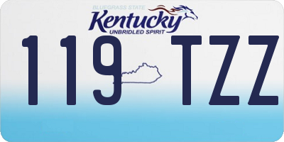 KY license plate 119TZZ