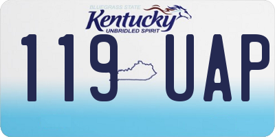 KY license plate 119UAP