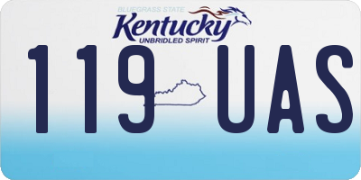 KY license plate 119UAS