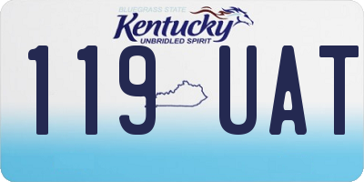 KY license plate 119UAT