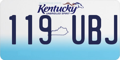 KY license plate 119UBJ