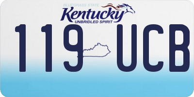 KY license plate 119UCB