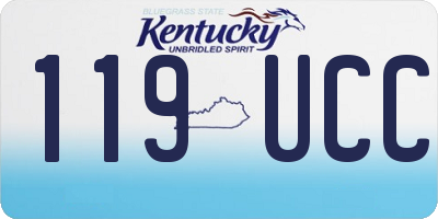 KY license plate 119UCC