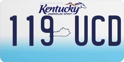 KY license plate 119UCD