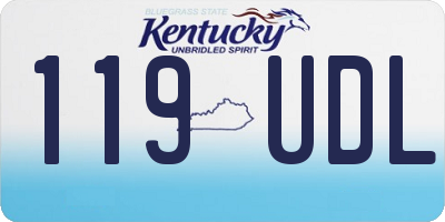 KY license plate 119UDL