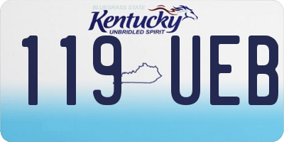 KY license plate 119UEB