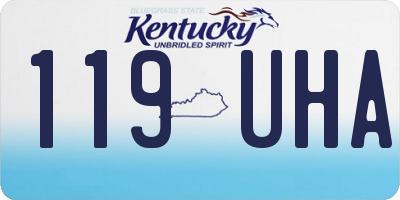 KY license plate 119UHA