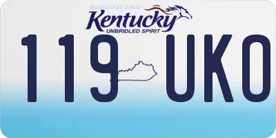 KY license plate 119UKO