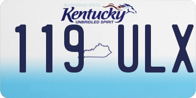 KY license plate 119ULX