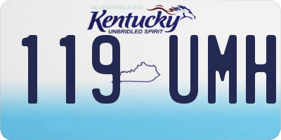 KY license plate 119UMH