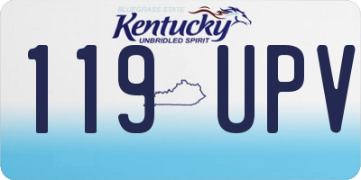 KY license plate 119UPV