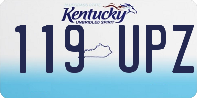 KY license plate 119UPZ