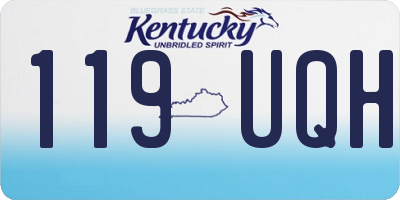 KY license plate 119UQH
