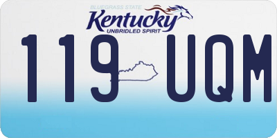 KY license plate 119UQM