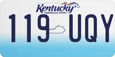 KY license plate 119UQY