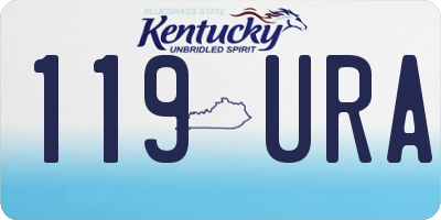KY license plate 119URA