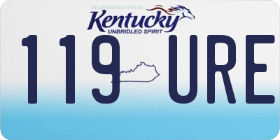 KY license plate 119URE