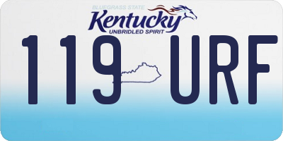 KY license plate 119URF