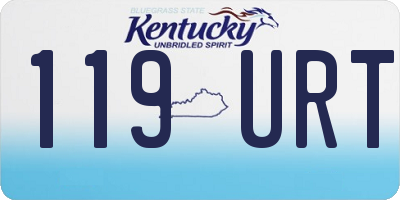 KY license plate 119URT